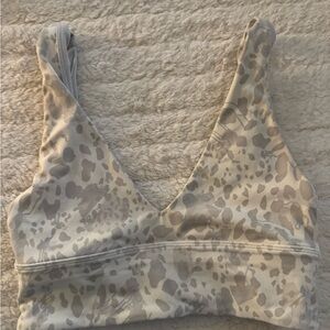Lululemon Athletica Gray Leopard Sports Bra